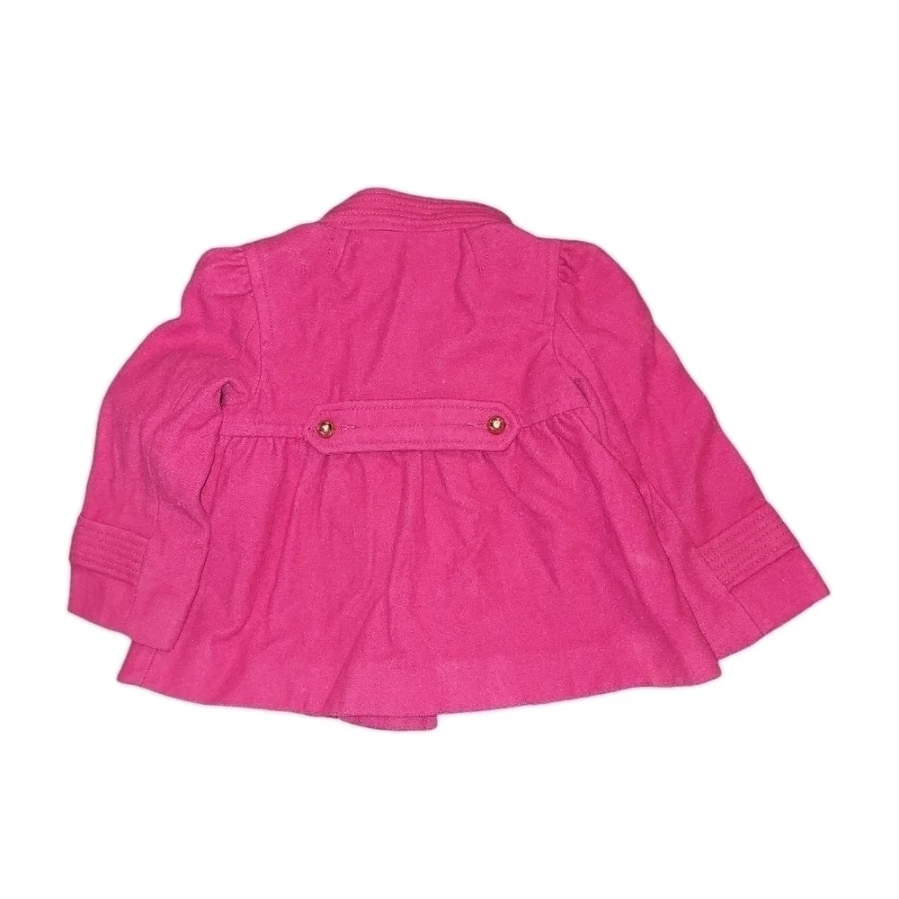 Gap baby Gap toddler 3T wool blend pink coat with gold buttons